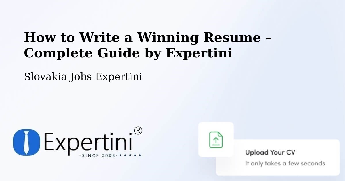 Resume Writing Guide for Job Seekers – Piešťany - Piešťany, Slovakia Jobs Expertini